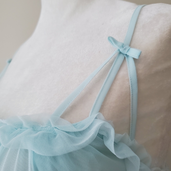 Betsey Johnson Tricot Ruffle Hem Slip Dress - Picture 13 of 15